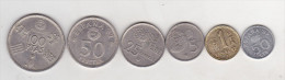 Spain 1980 Coin Set 0.5 + 1 + 5 + 25+ 50 + 100 Pesetas - Collections