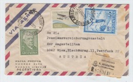 Argentina/Austria SKI JUMPING REGISTERED AIRMAIL COVER 1967 - Brieven En Documenten