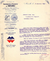 DOCUMENT COMMERCIAL SAVONNERIES & HUILERIES Du NATUREL Lessive Huile D'Arachide  Marseille /Lézignan 1928 F - Drogisterij & Parfum
