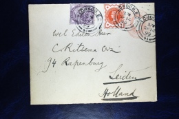 Great Britain: Up Rated Cover London To Leiden Holland, 1899, Michel U 10 - Postwaardestukken