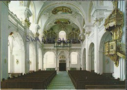 CH.- Disentis / Munster. Kloster. Inneres Der Klosterkirche. Blick Gegen Den Eingang Und Die Orgel. 2 Scans - Disentis/Mustér