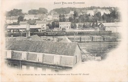 SAINT-POL-SUR-TERNOISE VUE INTERIEUR DE LA GARE PRISE DU MAGASIN AUX TABACS TRAIN 1900 - Saint Pol Sur Ternoise