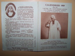 CALENDRIER 1959 OEUVRE De SAINT-PIERRE-APÔTRE 5 Rue Monsieur Paris VIIè - Small : 1941-60