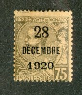 A-921  Monaco 1921   Scott #31*  Offers Welcome! - Nuevos