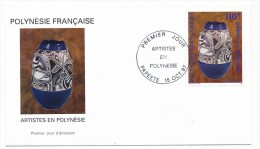 POLYNESIE FRANCAISE - 4 FDC - 1997 - Artistes En Polynésie - FDC