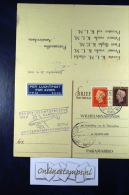 Netherlands, Postcard With Answer, First Flight Amsterdam - Paramaribo - Lettres & Documents
