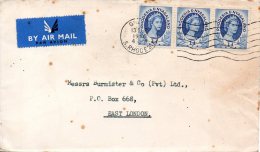 RHODESIE - NYASSALAND. N°2 De 1954 Sur Enveloppe Ayant Circulé. Elizabeth II. - Nyasaland (1907-1953)