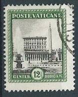 1933 VATICANO USATO GIARDINI E MEDAGLIONI 12 1/2 CENT - VN1 - Gebraucht