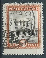 1933 VATICANO USATO GIARDINI E MEDAGLIONI 20 CENT - VN1 - Gebraucht