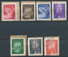 1947 VATICANO USATO POSTA AEREA SOGGETTI VARI 7 VALORI - VN1 - Airmail