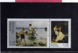 SUOMI FINLAND FINLANDIA 1995 PRO FILATELIA PAINTINGS By Albert Edelfelt BLOCK DIPINTI DITTICO MNH - Blocs-feuillets