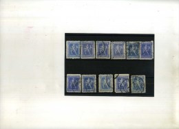 - GRECE 1911/23 . TIMBRES DE 1D. 1911/22  .  OBLITERES  . VARIANTES DE COULEURS . - Variétés Et Curiosités