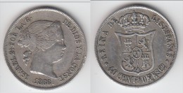 **** ESPAGNE - SPAIN - 40 CENTIMOS 1866 ISABEL II - ARGENT - SILVER **** EN ACHAT IMMEDIAT - First Minting