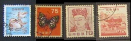 Giappone 1955 - 1957 Mixed Lot 4 Used Stamps - Oblitérés