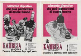 1970 - KAMBUSA Amaricante -  2 Pagine Pubblicità Cm. 13 X 18 - Spiritueux