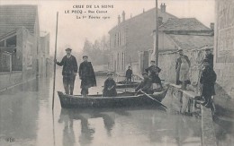 LE PECQ  (78) CRUE DE LA SEINE - RUE CARNOT LE 1ER FEVRIER 1910 - Le Pecq