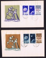 1958  Exposition De Bruxelles Timbres Surchargés  Sur  Enveloppes Oblitérées à L'Exposition Michel 1717-20 - Covers & Documents