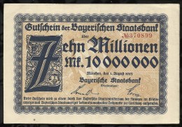 ALLEMAGNE .  BILLET DE 10 MILLION EN MARK . 1923 . - 10 Millionen Mark