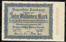 ALLEMAGNE .  BILLET DE 10 MILLION EN MARK . 1923 . - 10 Mio. Mark