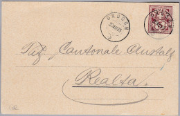 Heimat GR GRUSCH 1898-12-30 Auf Postkarte Nach Realta - Briefe U. Dokumente