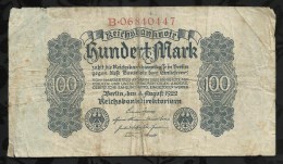 ALLEMAGNE .   BILLET DE 100  MARK .1922  . - 100 Mark