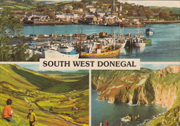 6016- SOUTH WEST DONEGAL- VILLAGE, HARBOUR, BAY, VALLEY, PANORAMAS, POSTCARD - Donegal