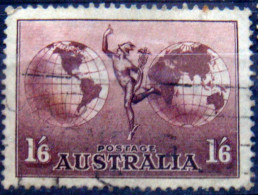 AUSTRALIA 1934 1s6d Mercury & Hemispheres USED ScottC5 CV$1.40 - Oblitérés