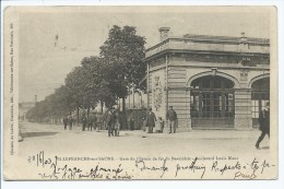 CPA ANIMEE VILLEFRANCHE SUR SAONE BELLE ANIMATION, LA GARE DU CHEMIN DE FER DU BEAUJOLAIS BOULEVARD LOUIS BLANC RHONE 69 - Villefranche-sur-Saone