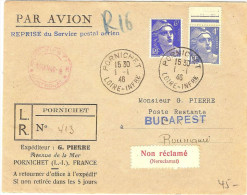 1°  Liaison Reprise Serice Aéien Postal Paris-Bucarest /01/46 - Premiers Vols