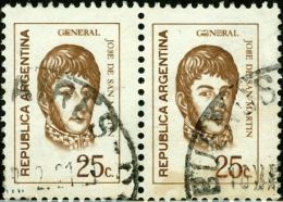 ARGENTINA, 1971, COMMEMORATIVO, GENERALE SAN MARTIN, FRANCOBOLLO USATO, Michel 1082 - Used Stamps