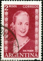 ARGENTINA, 1952, COMMEMORATIVO, EVA PERON, FRANCOBOLLO USATO, Michel 601 - Usados