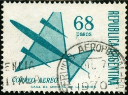 ARGENTINA, 1967, POSTA AEREA, FRANCOBOLLO USATO, Michel 985 - Usados