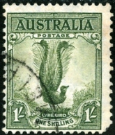 AUSTRALIA, 1932, ANIMALI, UCCELLO LIRA, FRANCOBOLLO USATO, Scott  141 - Usados