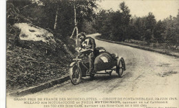 CPA  ( 77 Sport Moto)GRAND PRIX  DE FRANCE DES MOTOCYCLISTEs Fontainebleau 22 Juin 1913 Milland  Sur Motosacoche - Sport Moto