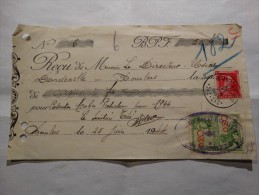 COB 528 Oblitération De Bourlers(Hainaut) En 1944 + 2 Timbres Fiscaux De 0,20C - Briefe U. Dokumente