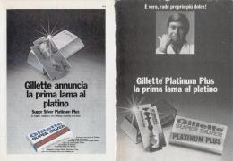 1970 -  Lametta GILLETTE -  2 Pag. Pubblicità Cm. 13 X 18 - Razor Blades