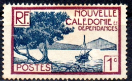 NEW CALEDONIA 1928 Pointe Des Paletuviers -  1c. - Blue And Purple  MH - Nuevos