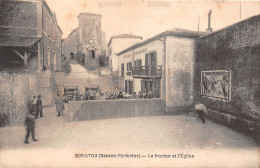 ¤¤  -    BIRIATOU    -   Le Fronton Et L'Eglise   -   Restaurant " HIRIBARREN "   -  ¤¤ - Biriatou