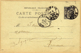 Carte Entier Postal 1899 Roubaix à Renaix Belgique - Otros & Sin Clasificación