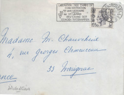 Lettre Souvenir Guerre 39/45 Flamme =o Brussel-Bruxelles 21-XI 1975 "30e Ann. Libération Des Camps De Concentration - Weltkrieg 1939-45 (Briefe U. Dokumente)