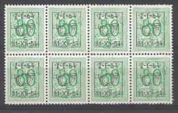 PRE 644 XX (MNH) BLOC DE 8 - Typografisch 1951-80 (Cijfer Op Leeuw)