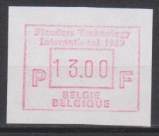 Belgique N° ATM73 *** 13.00 F "Flanders Technology International 1989" - 1989 - Sonstige & Ohne Zuordnung