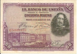 BILLETS - ESPAGNE - 50 PESETAS - 1928 - N°C3 ,861,470 - 50 Pesetas