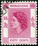 HONG KONG, COMMEMORATIVO, REGINA ELISABETTA II, 1954, FRANCOBOLLO USATO, Scott 192 - Usados