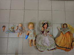 Lot De 6 Poupees Anciennes.-.-vintage-vieux Francais - Dolls