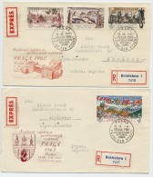 CZECHOSLOVAKIA 1961 PRAGA ´62  III Set Of 4  On 2 FDCs.  Michel 1311-14 - FDC