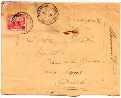 F641 Enveloppe Tabarka  Résidence De Tunis 1914 - Lettres & Documents