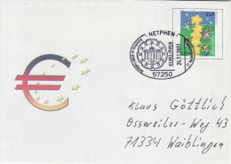 GERMANY  2000 EUROPA CEPT  USED STATIONERY WITH COMMEMORATIVE POSTMARK - 2000