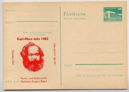 KARL-MARX-JAHR DDR P84-18-83 C26 Postkarte Zudruck DRESDEN 1983 - Karl Marx