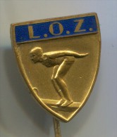 SWIMMING - L.O.Z. Old Pin, Badge, Enamel - Swimming